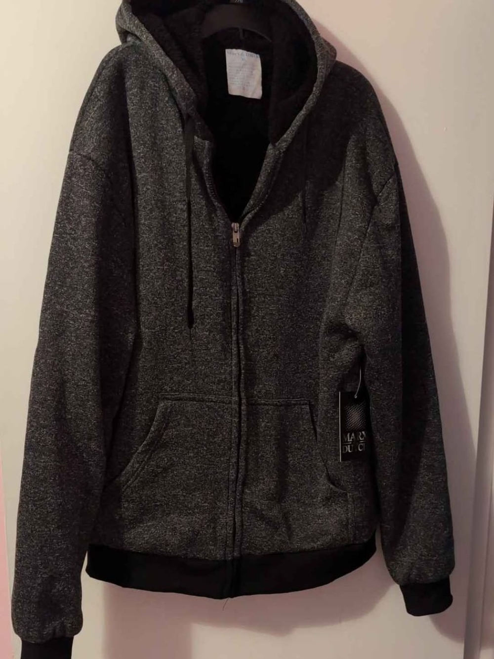 Men's Dark Gray Marx & Dutch Zip-Up Hooded Jacket